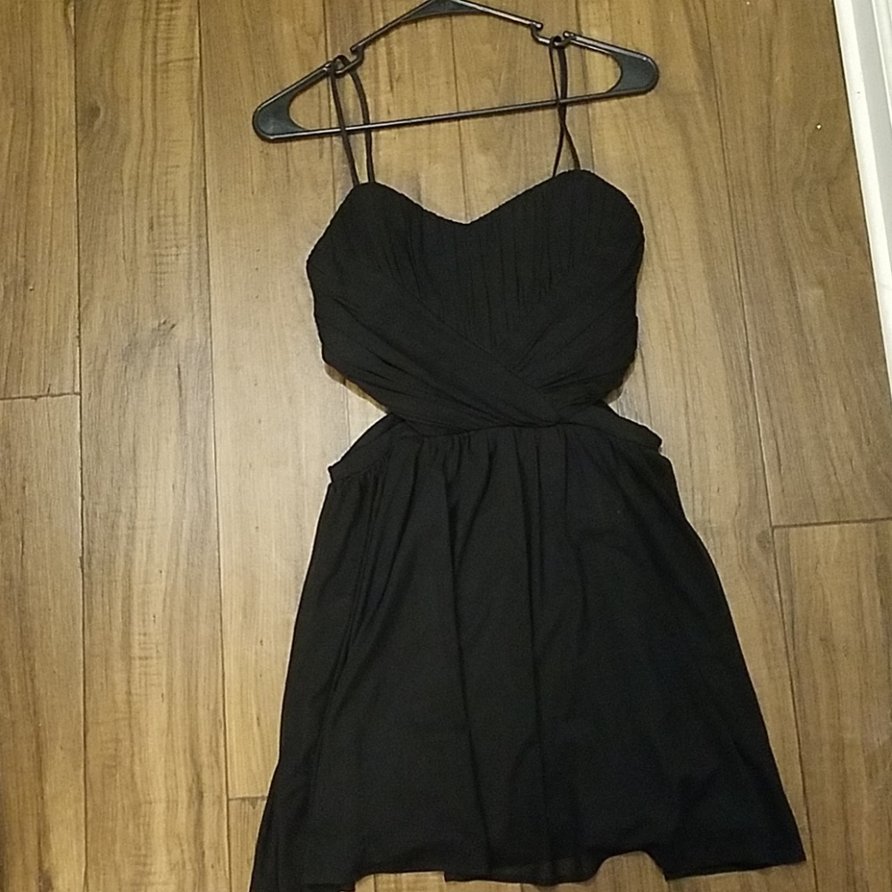 Little black dress open sides